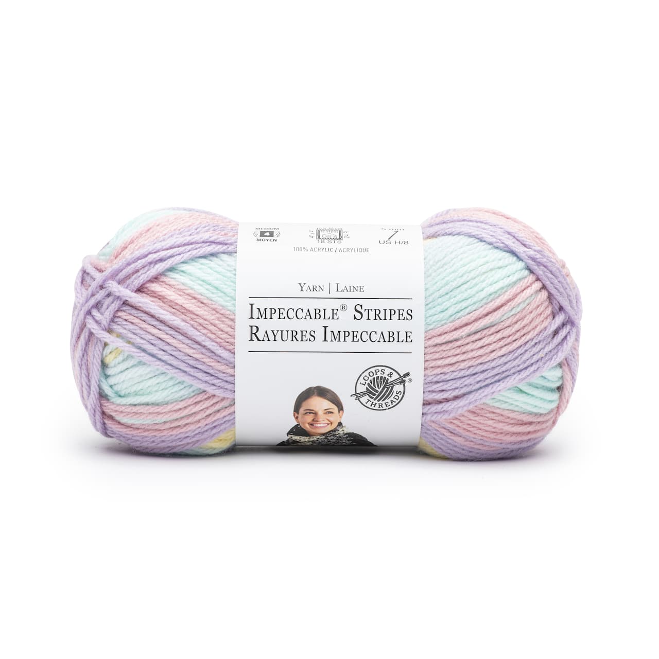 18 Pack: Impeccable&#xAE; Stripes Yarn by Loops &#x26; Threads&#xAE;